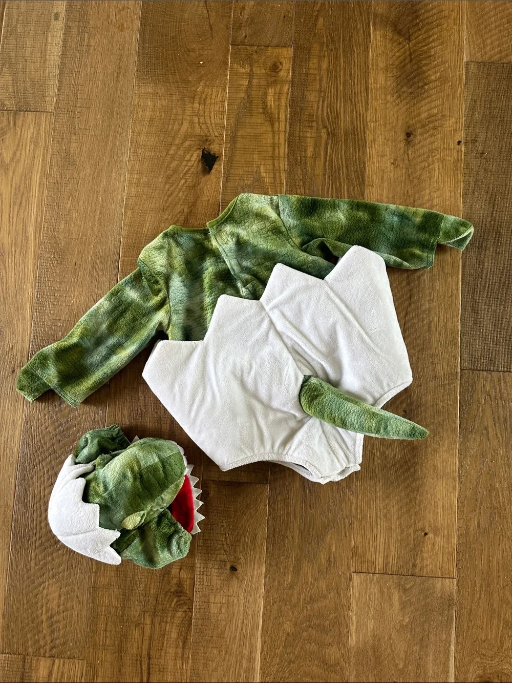 Pottery Barn Kids Green White Dino Egg Baby Costume